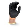 Radians Radians¬Æ Latex Dipped Gloves, 13 Gauge, Orange/Black, L, 1 Pair RWG18L